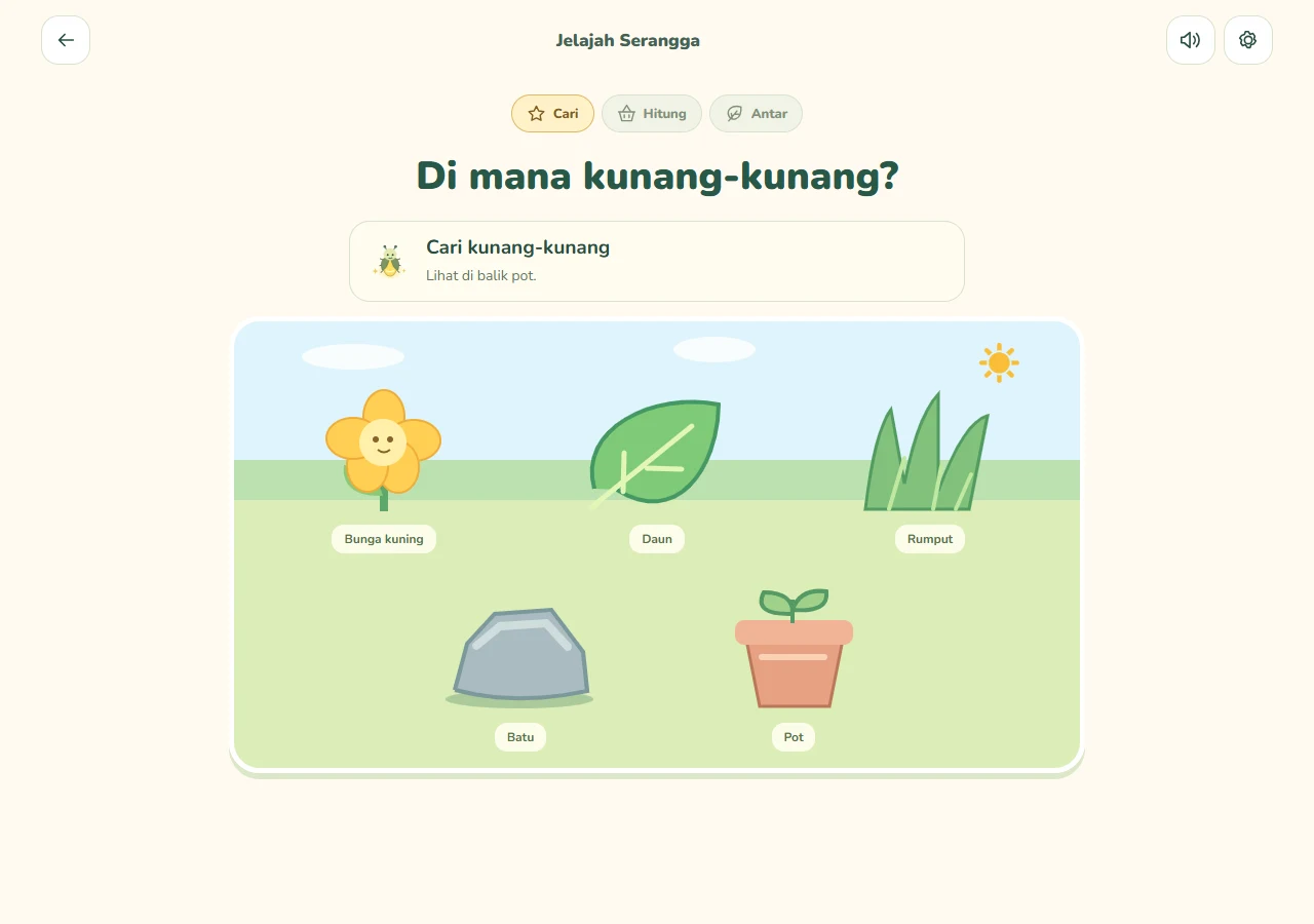 Jelajah Serangga: find little friends